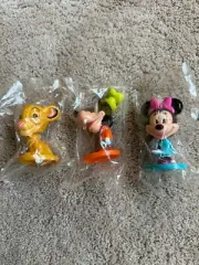Kelloggs Cereal Toys Sealed Disney Bobbleheads Lot minnie, goofy, simba