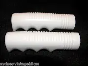 PAIR OF white LADIES Bike HANDLEBAR GRIPS Vintage Bicycle Retro Style SYDNEY