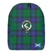 Scottish Armstrong Clan Tartan Print Minimalist Backpack