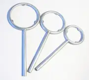 Metal aluminum Al flask support rings lab stand base set of 3 ID 2.4/3/4" New