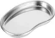 Veemoon Tattoo Tray Tattoo Station Tray Working Lab Pan Salon Stations for Hair Stylist Stainless Steel Serving Dish Bathroom Organizer Plate Stainless Steel Silver