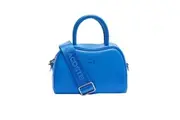 Lacoste Lora Logo Cowhide Leather Purse (Blue) (One Size)