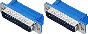 uxcell D-sub Connector DB25 IDC Crimp Connector Male Socket 25-pin 2-Row Male Serial Port Terminal Breakout for Mechanical Equipment CNC Computers Pack of 2