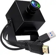 IEights 4K 60fps HDMI Webcam USB3.0 Camera Dual Output Wide Angle 120degree Low Distortion Lightburn_Camera 2X Digital Zoom Webcamera H.264 High Speed USB Security Cameras for Computer TV Monitor