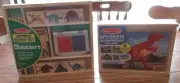 Melissa and Doug’s Wooden Dinosaur Stamp Set and Puzzles Set – Brand New