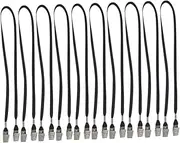 10pcs Buckle Breakaway Lanyards Storage Rope Lanyard Strap Lanyard Neck Straps Strap with Two Clip with Buckle Rope for Artificial Fiber Black