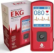Portable EKG Monitor & Heart Rate Monitor with LCD Screen & Storage - Stand-Alone ECG Device for Tracking Heart Health Anytime, Anywhere, No Subscription Required