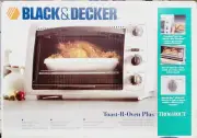 Black & Decker Toast-R-Oven Plus Timer White Counter Top Bake Pan Broil Rack