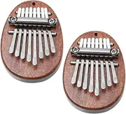 Kisangel 2pcs Mini Kalimba Thumb Piano Keys Portable Musical Instrument present for Music Lovers Enchanting Sound for Family and Friends