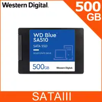 在飛比找PChome24h購物優惠-WD BLUE藍標 SA510 500G 2.5吋 SATA