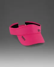 Run Visor, 2XU, OSFA, Fuchsia/Black, Unisex