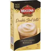Moccona Double Shot Latte Coffee Sachets 10 Pack