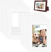 Picture Mounts, 12 PCS A3 White Picture Photo Mounts Mats Square Photo Frames Mounts Picture Frame Mat Board A3 Mount for A4 Picture Image Display Artwork or Paintings - Acid Free