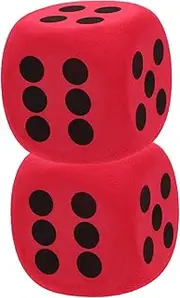 ERINGOGO 2pcs Large Dice Foam Dice Dices for Dice Props Game Props Classical Dice Large Size Giant Dice for Events Dice for Activities Foams Dice for Events Class Dice Big Dice Red Eva