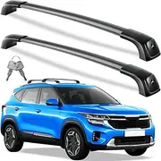 Wonderdriver Lockable 220lbs Roof Rack Cross Bars Compatible with Kia Seltos 2021 2022 2023 2024 2025, Heavy Duty Aluminum Roof Rails Crossbars Cargo Canoe Black Rooftop Cargo Carrier Luggage