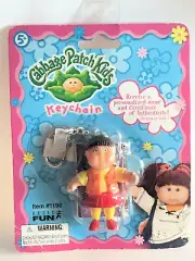 2003 Cabbage Patch Kids Black Hair Girl Doll Keychain Key Chain NIP