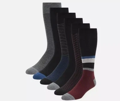 Ted Baker Cushioned Super Soft Lightweight 6 Pack Men's Dress Sock, choose color