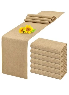 New-Spritz Burlap Table Runner Jute 100% NATURAL Wedding Event Decoration 18"x60