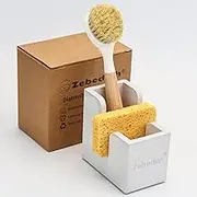 Zebeidah Diatomite Dish Sponge Scrub Brush Wand Holder Instant Drying, Prevents Water Buildup, Kitchen Sink Organizer
