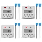 4X 1 Second Interval 12V Digital LCD Timer Switch Weekly6759