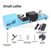 150W Mini Wood Lathe Machine Speed Grinding Polishing DIY Woodworking Tool US/EU