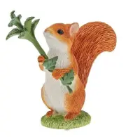 Beatrix Potter Peter Rabbit Miniature Figurine - Squirrel Nutkin With Nettle