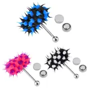 Vibrating Tongue Ring Stud Barbell Stainless Steel Body Piercing Jewelry HEE