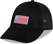 [BUTITNOW] Girls American Flag Trucker Hat - Adjustable Snapback Baseball Cap for Kids - Breathable Mesh Back (3-14 Years)
