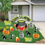 Happy Halloween Cauldron Halloween Lawn Decoration set of 13 - FREE SHIPPING
