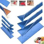 Flat 3-in-1 Measuring Spoon, Polygons Measuring Spoon, Polygon Flat Folding Measuring Spoon, Multifunction Folds Flat Kitchen Gadget Utensils Scoop Cook Baking Liquid Ingredients (Blue)