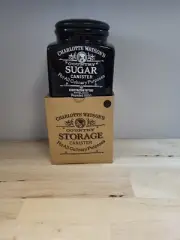 Charlotte Watson's Pottery Ceramic Canisters Sugar Black