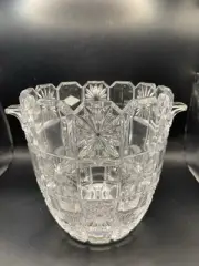 Vtg Shannon Ireland 24% Lead Cut Crystal Ice Bucket, “Emerald” New* Orig Tag
