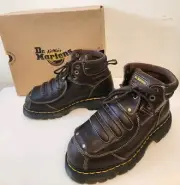 Dr Martens Ironbridge Leather Met Guard Work Boots Teak Industrial Steel Toe NOS