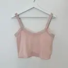 NWT Urban Outfitters mauve pink lace trimmed cropped cami tank top XS