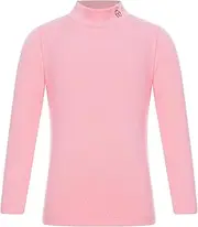[Linjinx] Kids Boys Girls Thermal Underwear Tops Baselayer Turtleneck Long Sleeve T-Shirts Athletic Tee