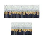 Non-Slip Home PVC Anti-Oil Waterproof Floor Mat Door Mat Kitchen Mat Light Blue