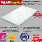 Memory Foam Mattress Topper 8cm Cool Gel Bed Bamboo Cover Contour Multiple Sizes