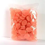 Luminous Stone Indoor/Outdoor Fish Tank - Create a Magical Garden with Absorbent Light Emitting Stones for Kids，100pcs Glowing Luminous Stone，Each Approximately 0.86 inches.(Light Orange red)