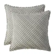 ZSkogur 2 Packs Light Grey Decorative Throw Pillow Covers 18x18 Inch for