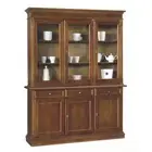 Showcase Glass Cabinet Sideboard Base + Riser 3 Doors 3 Drawers Art Povera