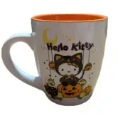 Hello Kitty Halloween Coffee Mug NEW White Orange Cup