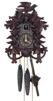 Cuckoo Clock 8 Leaves, 3 Birds, Nest SC 872/11 NEW