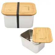 2000ml Stainless Steel Food Container with Bamboo Lid