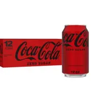 COKE ZERO SUGAR COCA COLA SODA 12 OZ CANS 12 PACK EACH (1)