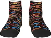 [JBYJBX] I Love My Dog Dachshunds Print Adult Socks Womens Mens Workout Thermal Cozy All-Season Gift Holiday Articles Use, 1 Black, One Size