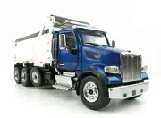 Diecast Masters 71073 - Peterbilt 567 Dump Truck Blue Chrome Dump Body 1:50
