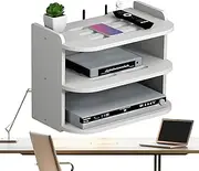 WiFi Router Shelf | Wall Mounted Projector Shelf - Wireless Router Heat Dissipation Rack, No Drill Remote Control Storage Rack for Living Room, Study, Bedroom