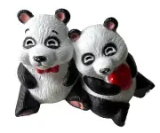 HALMARK Merry Miniatures PANDA BEAR COUPLE 1985 Valentine's Day Figurine
