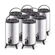 SOGA 8 x 8L Portable Insulated Cold/Heat Coffee Bubble Tea Pot Beer Barrel With Dispenser