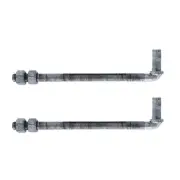 Long J Bolt Galvanized 3/4" X 12" for Chain-l Fence Gate Hinge Lot of 2